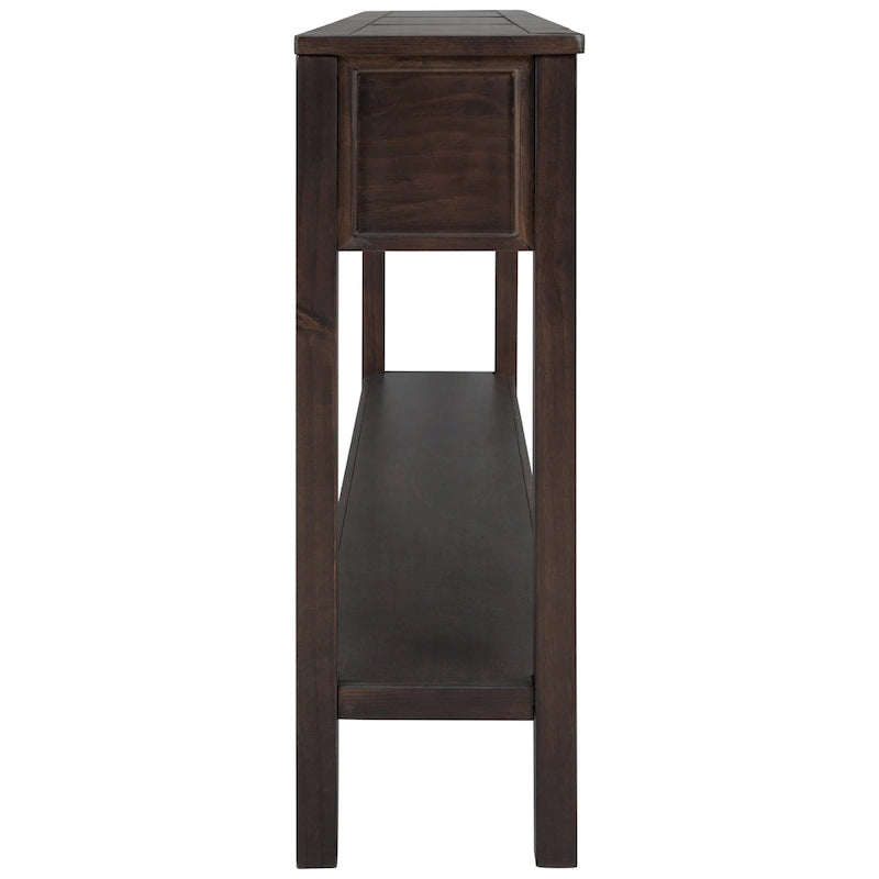 Rustic Entryway Console Table with Storage