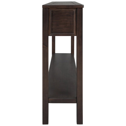 Rustic Entryway Console Table with Storage
