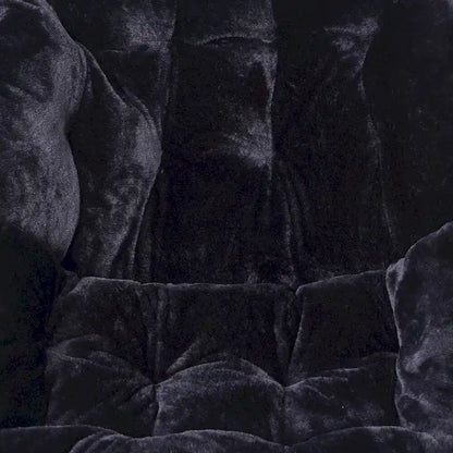 Folding Synthetic Fur Oversized Saucer Chair with Steel Frame