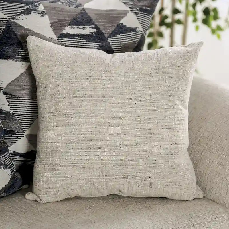 Traditional light gray chenille upholstered roll-up armchair