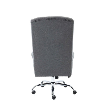 Wingback Office Chair For Desk, Linen Upholstery