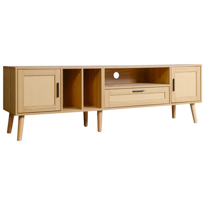 TV Stand for TVs up to 80 with Solid Wood Legs and Ample Storage Space
